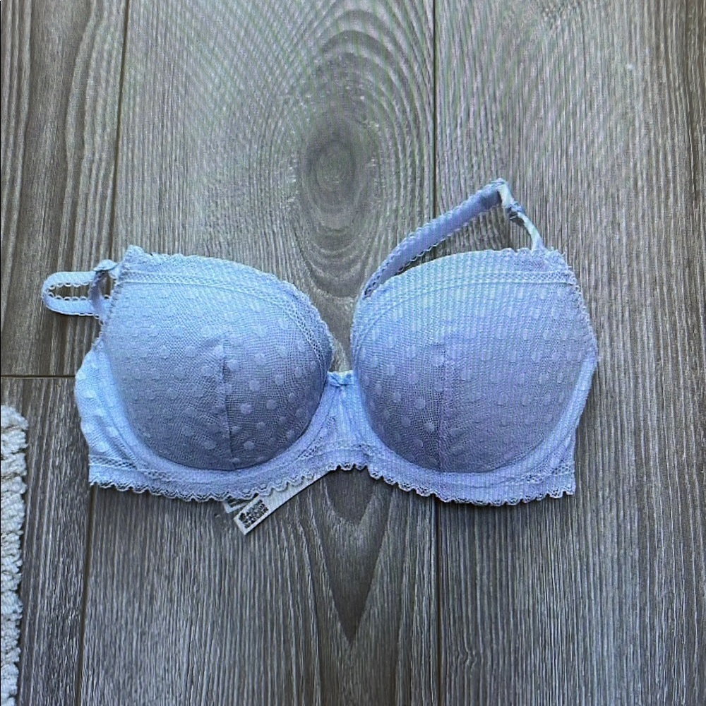 Light Blue Lace Underwire Bra